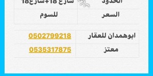 ارض للبيع مخطط الروضه نجران